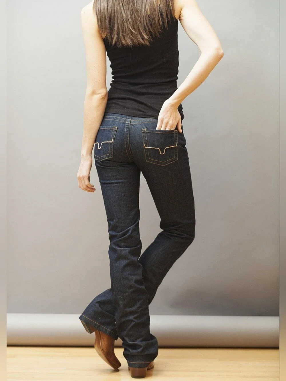 Kimes Ranch Francesca Women's 0/32 Dark Blue Bootcut Leg Western Cowboy Jeans